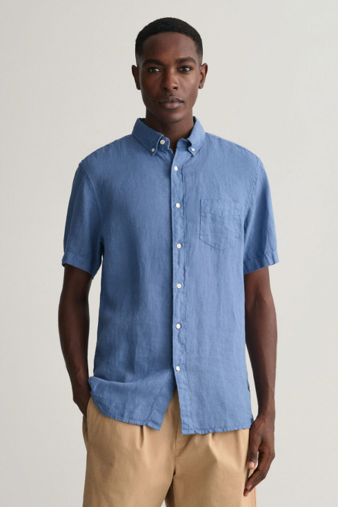 GANT HERR | Reg ut gant dyed linen ss shirt