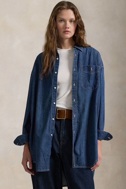 POLO RALPH LAUREN | Oversize Fit Denim Shirt, Remy Wash | Shirts