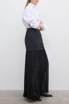 Jacquard maxi skirt, Blac