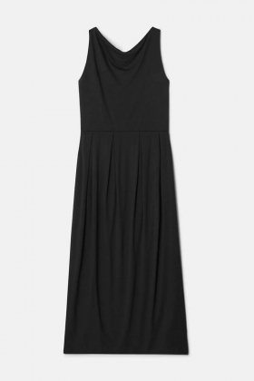 Square neck dress, Black