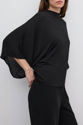 Jersey Kimono Top, Black
