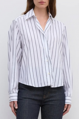 Cropped Shirt, White & Black