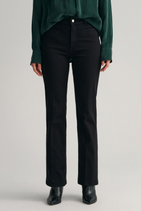 Flare color jeans, Ebony Black