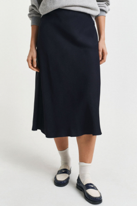 Fluid Midi Skirt, Evening Blue