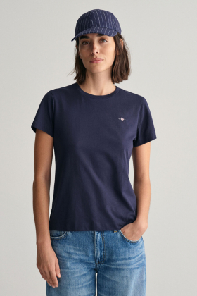 Reg shield ss t-shirt, Evening blue