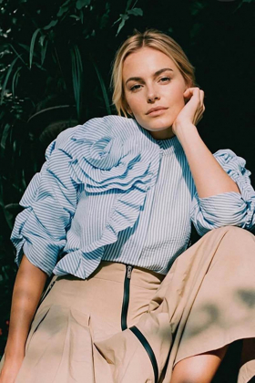 ZabinaGO Ea Blouse, Blue Stripes
