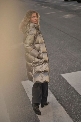 MMNova Metallic Down Jacket, Brindle