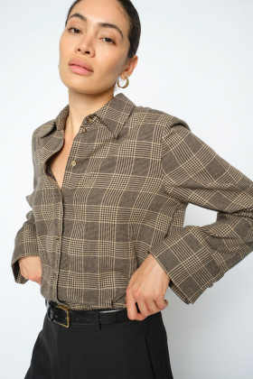 MMAyen Princ Check Shirt, Black