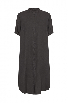 MMArleth SS Linen Dress, Black