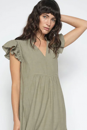 MMWaldy Izha Short Dress,  Burnt Olive