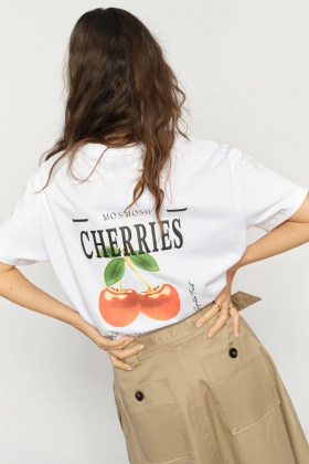 MMLail O-SS Cherry Tee, White
