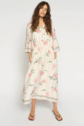 MMBunno Big Orchid Dress, Ecru