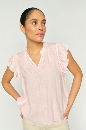 MMTea Linen Blouse, Ballet Slipper