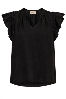 MMTea Linen Blouse, Black