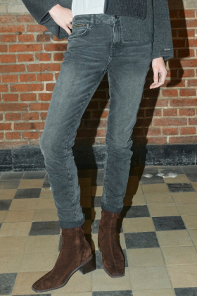 Bradford Zipp Jeans, Grey Wash