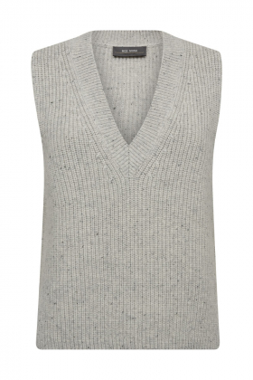 Zhara Thyra Knit Vest, Light Grey Melange