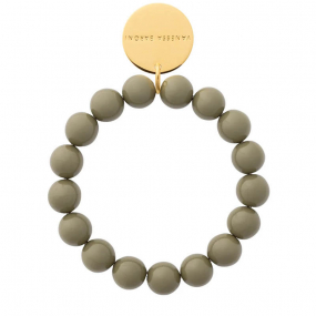 Mini Beads Flex Bracelet, Light olive