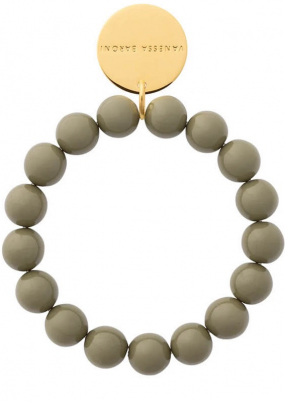 Mini Beads Flex Bracelet, Light olive