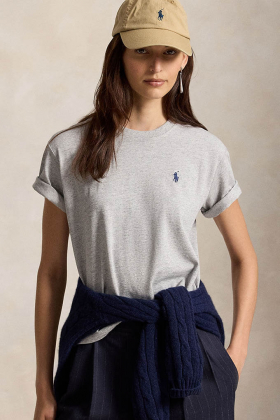 Relaxed fit cotton jersey tee, Grey