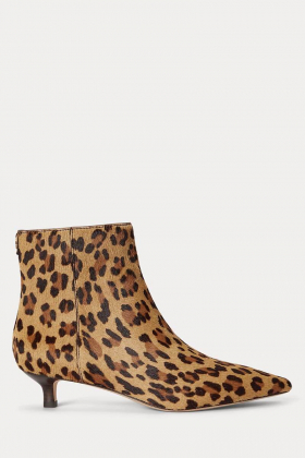 Francesca leopard-print haircalf bootie, Modern leopard