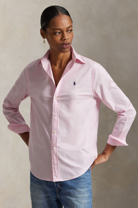 Classic Fit Cotton Twill Shirt, Bath Pink