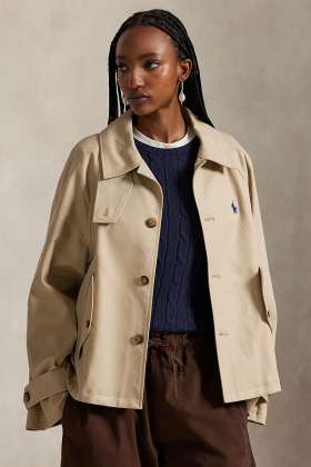 Cotton twill jacket, Beige