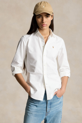 Slim Fit Oxford Shirt, White