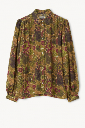 Lauren airy prt blouse, Opulent Rose Green