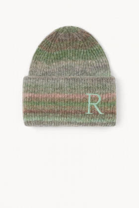 The Sendina alpaca and wool blend beanie, leaf green multi