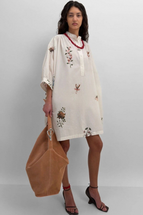 The Titan tunic in Duchess, Cream multi