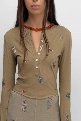 The Kiara Henley shirt top,  Duchess