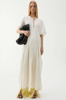 Kimberly Linen Dress, White