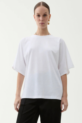 Pop Jersey Top, White