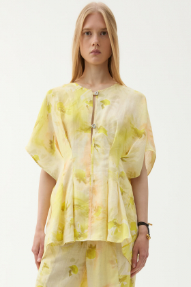 Jennia Daisies Blouse, Daisies Lemon