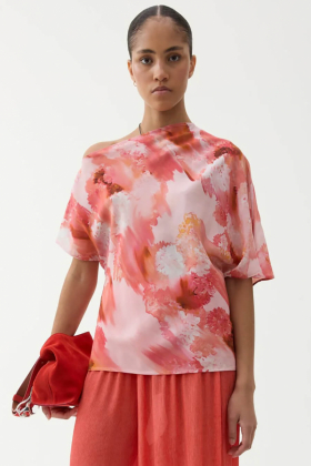 Bono Blurry Blouse, Flower Apricot