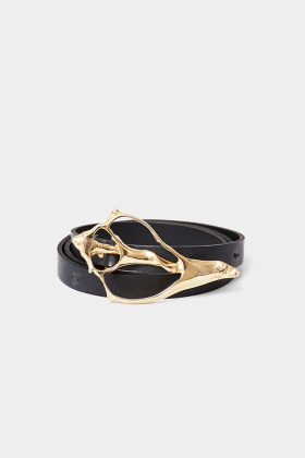 Shell Belt, Black & Gold