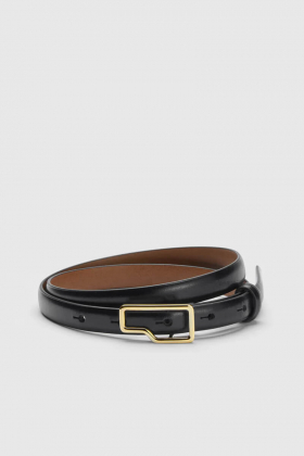 Ponna black leather belt