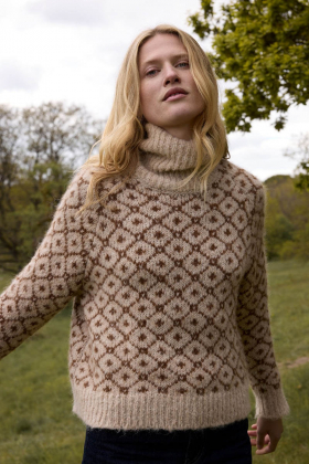 Camelia sweater, Light melange sand/Hazel