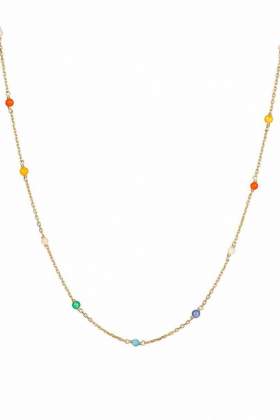 Santa Monica Multicolour Necklace, Gold