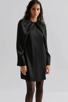 Evie Straight Fit Mini Dress, Black