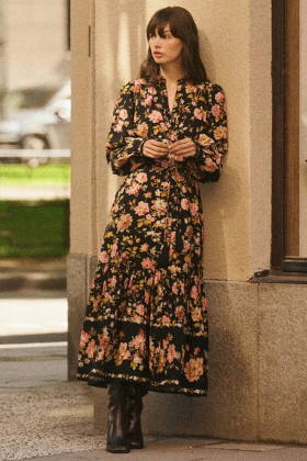 Bohemian Midi Dress, Evening Field