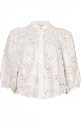 Checks Blouse, Off white