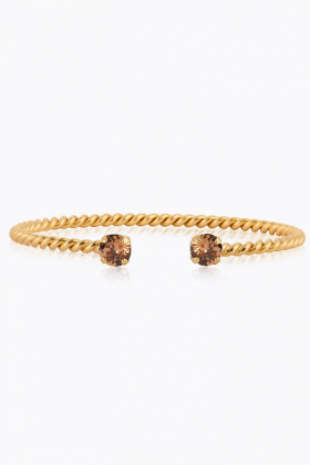 Mini Twisted Bracelet, Light Smoked Topaz