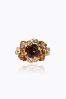Molly ring gold, Topaz combo