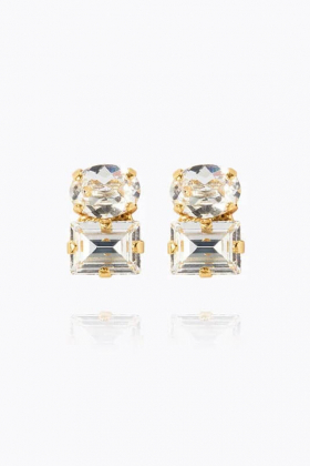 Cleo Earrings Gold, Crystal