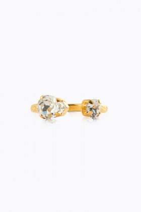 Amelia Ring, Gold & Crystal