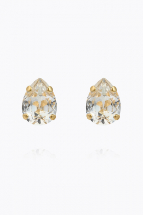 Amelia Stud Earrings, Gold & Crystal