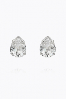 Amelia Stud Earrings, Rhodium & Crystal