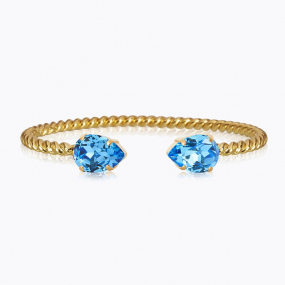 Mini Drop Bracelet, Gold & Ice Blue