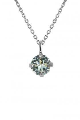 Natti Stud Necklace Rhodium, Light Azore